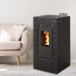 Poêle à Granulés Etanche EMAFLAM DALA 7,92 kw Noir avec wifi