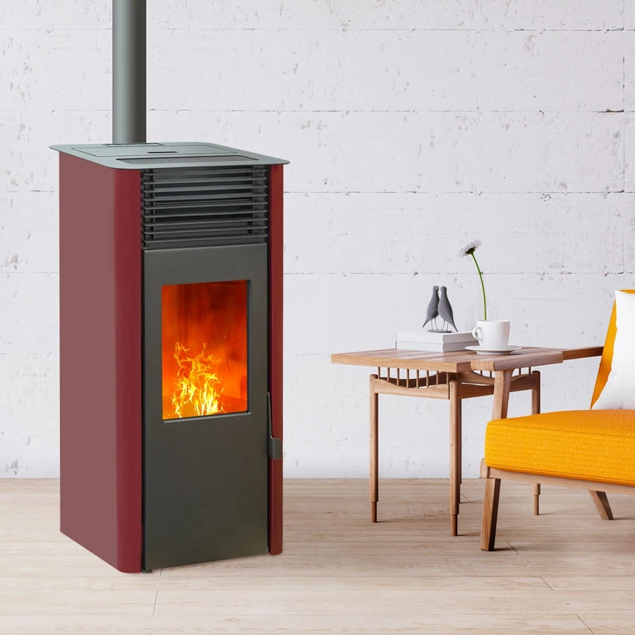 emaflam-reva-bordeaux_1-1.webp Poêle à granulés Etanche Connecté EMAFLAM REVA 9 kW – Image 1